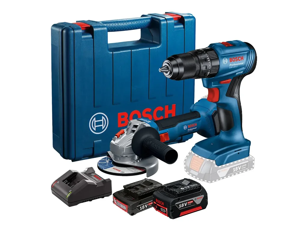 BOSCH LIXADERA GWS18V-8 + PARAFUSADEIRAGSB185LI